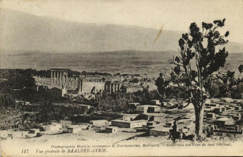 lebanon, BAALBECK BAALBEK, General View (1921)