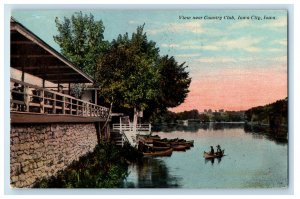 1911 View Near Country Club Iowa City Iowa IA Posted Antique Postcard