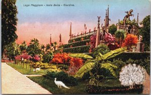 Italy Lago Maggiore Isola Bella Giardino Vintage Postcard C057