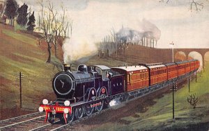 GER Railway Train Near Brentwood Cromer Liverpool St UK postcard