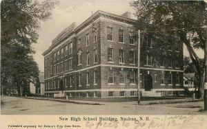 1907 New High School Building Nashua New Hampshire Nelson's Postcard 2286