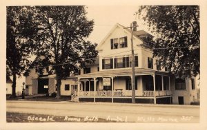 RPPC Osceola Rooms & Bath, Wells, Maine Gas Pump c1930s Vintage Photo Postcard 