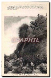 Postcard Old Island Baitz Ceup Finistere Sea has Toul ar Sarpant Snake Hole