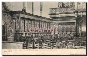 Old Postcard Furnes L & # 39eglise St. Walburga choir stalls