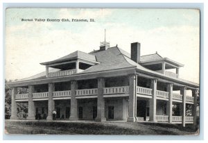 c1910's Bureau Valley Country Club Princeton Illinois IL Posted Antique Postcard 