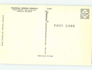 Unused Pre-1980 PENINSULA GENERAL HOSPITAL Salisbury Maryland MD W2679@