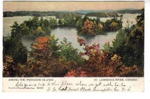 Among The Thousand Islands, St Lawerence River, Ontario, Warwick, Used 1906