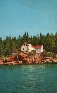 Vintage Postcard Bass Harbor Light Acadia National Park Mt. Desert Island Maine