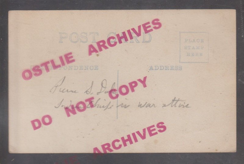 Pierre SOUTH DAKOTA RPPC 1906 SIOUX INDIANS War Attire Indian CYANOTYPE Chiefs