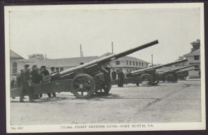 155 MM Coast Defense Guns,Fort Eustis,VA Postcard