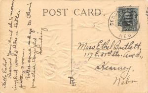 10 Commandments~Fifth #5~Honor Thy Father & Thy Mother~Gold Emboss~1908 Rose Co