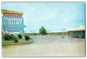 c1950's Highland Court Fayetteville North Carolina NC Vintage Postcard