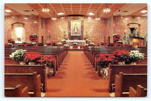 CHICAGO, Illinois IL ~ Interior ST. CHRISTINA CHURCH Christmas 4x6 Postcard