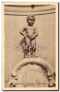 Old Postcard Brussels Manneken Pis