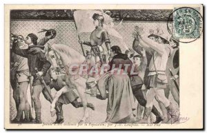 Old Postcard Joan of Arc acclaimed Population by Lenepveu