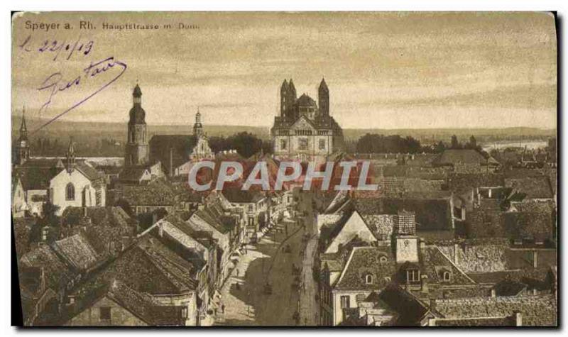 Old Postcard Speyer A Rh Hauptrtrasse