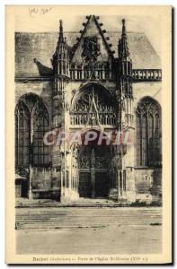 Old Postcard Rethel Gate of Saint Nicolas & # 39eglise