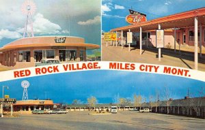 Miles City Montana multi photo of Red Rock Village vintage pc DD7774