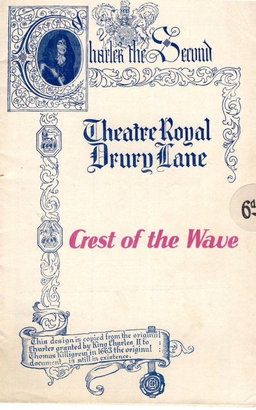 Crest Of The Wave Musical Ivor Novello SS Queen Anne Drury Lane Theatre Progr...