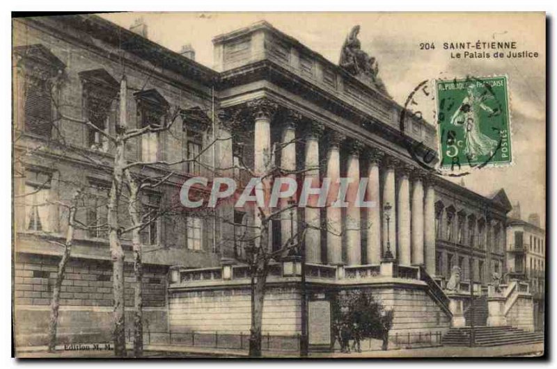 Postcard Old Saint Etienne Le Palais de Justice