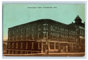 c1910 Washington Hotel, Fayetteville, AR. Blue Sky Postcard P172E