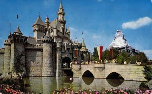 Disneyland, D-1, Sleeping Beauty's Castle,, Magic Kingdom,, Old Postcard
