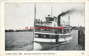 Fall River Line, Steamer Pilgrim, Casco Bay, Maine, WF Cobb No 107