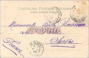 Old Postcard Via Romana Bordighera