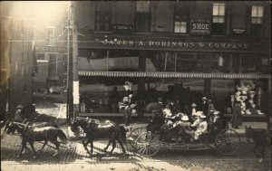 Bangor ME James A. Robinson & Co Dentist Offices Above c1910 RPPC Postcard