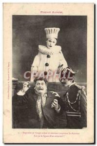 Old Postcard Police Detective Pierrot Lawyer