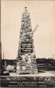 Geographical Center of North America Rugby ND Postcard PC277