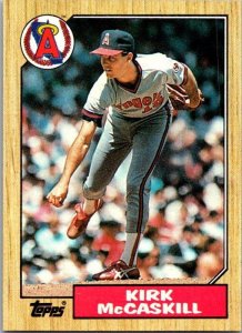 1987 Topps Baseball Card Kirk McCaskill California Angels sk19028