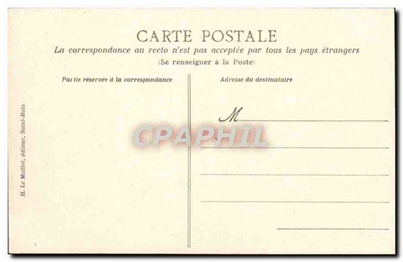 Old Postcard Saint Malo Ramparts and The Mote