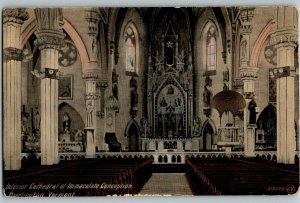 C1910 Postcard Interior Cathedral of Immaculate Conception Burlington Vermont