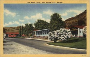 Boulder City Nevada NV Lake Mead Lodge Hotel Motel Linen Vintage Postcard