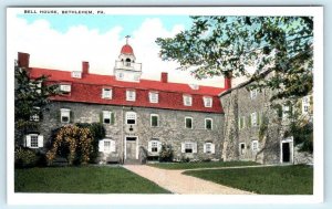 BETHLEHEM, Pennsylvania PA ~ BELL HOUSE Moravian Seminary ca 1920s  Postcard