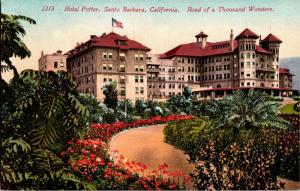 Hotel Potter, Santa Barbara CA Vintage Postcard O07