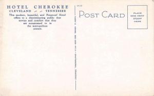 Cleveland Tennessee scenic views Hotel Cherokee and Cafe antique pc Y10829