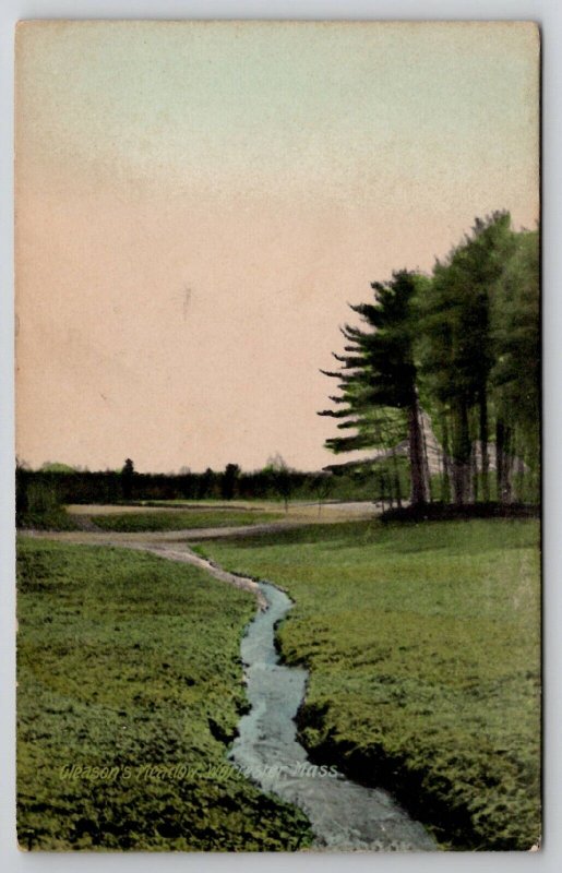 Worcester Mass Gleason's Meadow Massachusetts Postcard L29