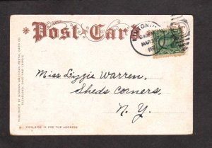 IN  Union Railroad Train Station Depot Old-New Indianapolis Indiana Postcard UDB