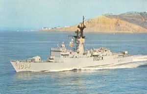 U.S.S. LOCKWOOD (DE-1064) Knox-class Destroyer Escort 1970 Vintage Postcard