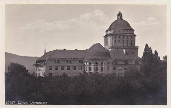 Switzerland Zurich Universitaet 1935 Real Photo
