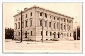 RPPC Post Office Building Missoula Montana MT Wesley Andrews Photo Postcard R20