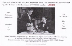 Oysters A La Rockefeller No 4,050,643 Restaurant Antoine St Louis Street New ...
