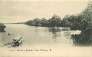 Illinois Chicago Boating Jackson Park #A-28025 Postcard Rotograph 22-4324