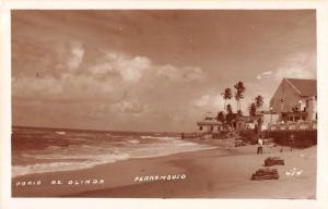 Pernambuco Brazil beach scene Praia de Olinda real photo pc Z25118