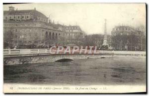 Old Postcard From Paris Floods The Bridge Of Change