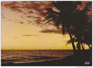 Tropical Sunset on the Beach, Guadeloupe, Antilles, 50-70's