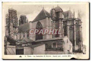 Old Postcard Toul Cathedrale St Etienne Facade Sud July 1887