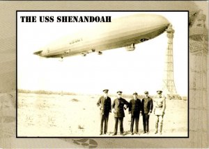 REPRO Zeppelin USS SHENANDOAH & CREW  Navy Airship Prior/1925 CRASH 4X6 Postcard